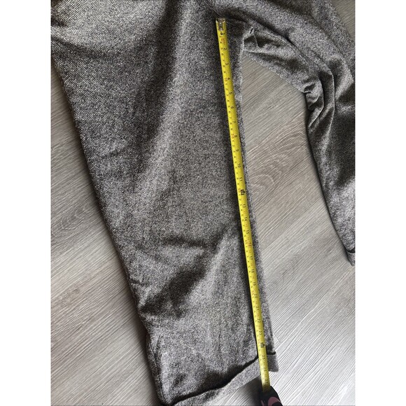 Vtg Lizsport Crop Tweed Baggy Pleat Cuffed Trousers Pants Silk Wool Blend Lux - Picture 8 of 8